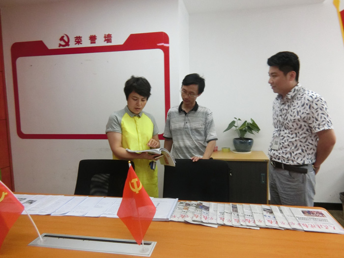 心區(qū)非公工委唐珺書記一行來我公司考察指導工作